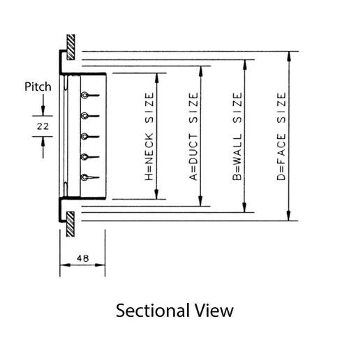 GV & GH Double Deflection Supply Air Grille - Image 3