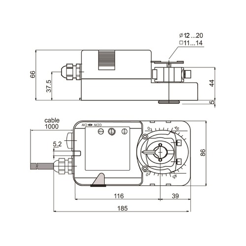 NACA 20Nm 2-Point & 3-Point On-Off Control Actuator - Image 3