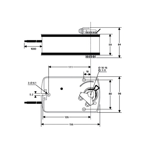 NAFA 5Nm 2-Point On-Off Control Spring Return Actuator - Image 2
