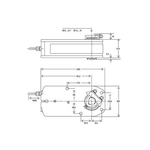 NAFA 8Nm 2-Point On-Off Control Spring Return Actuator - Image 3