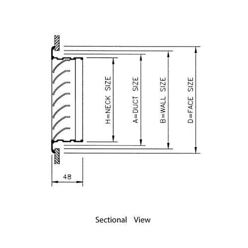 RC Curve Blade Return Air Grille - Image 3