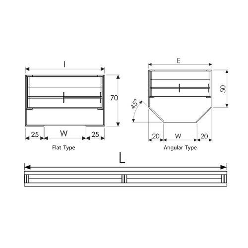SJS-T Galvanised Steel Jet Slot Ceiling Diffuser - Image 2