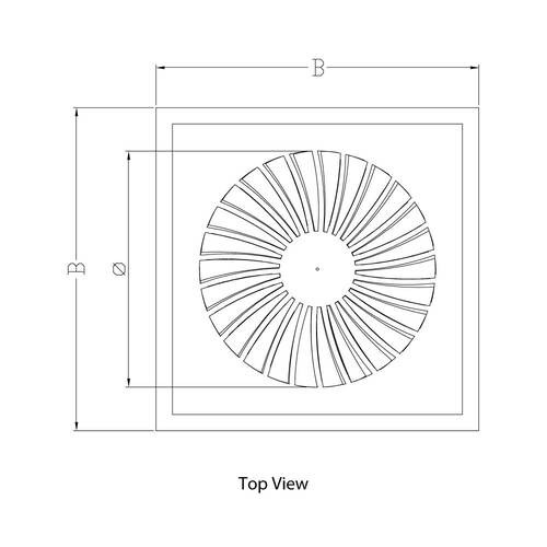 SW-3T Fan Type Swirl Ceiling Diffuser - Image 2