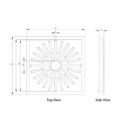 SW-SR Sun Type Swirl Ceiling Diffuser - Image 3